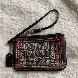 Coach Poppy Classic Tartan Wristlet